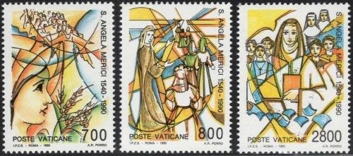 Poštovní známky Vatikán 1990 Svatá Angela Merici Mi# 996-98 Kat 5.50€