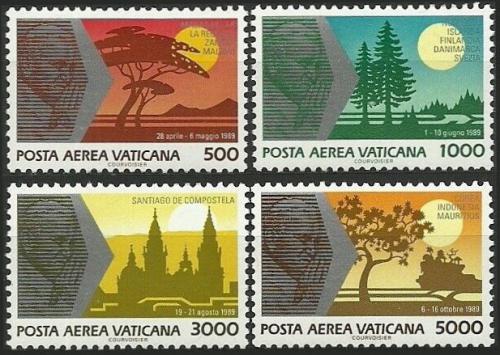Poštovní známky Vatikán 1990 Cesty papeže Jana Pavla II. Mi# 1014-17 Kat 11€