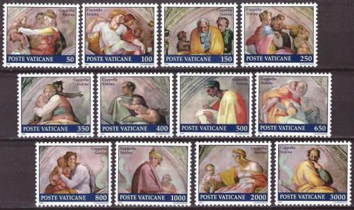 Poštovní známky Vatikán 1991 Restaurace Sixtinské kaple Mi# 1023-34