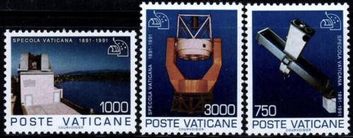 Potovn znmky Vatikn 1991 Vatiknsk hvzdrna, 100. vro Mi# 1040-42 Kat 5.80