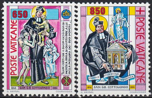 Poštovní známky Vatikán 1992 Svatý Giuseppe Benedetto Cottolengo Mi# 1058-59