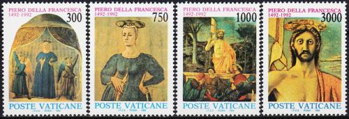 Poštovní známky Vatikán 1992 Fresky, Piero della Francesca Mi# 1060-63 Kat 7.50€
