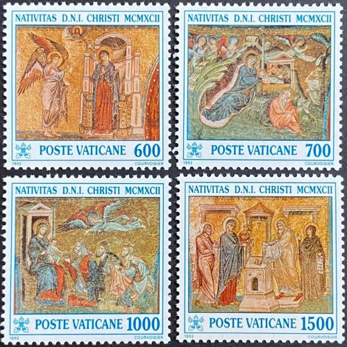 Poštovní známky Vatikán 1992 Vánoce, mozaiky Mi# 1075-78 Kat 6.50€