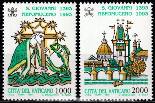 Poštovní známky Vatikán 1993 Svatý Jan Nepomucký Mi# 1097-98