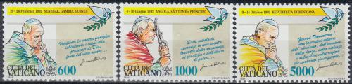 Poštovní známky Vatikán 1993 Cesty papeže Jana Pavla II. Mi# 1101-03 Kat 9€