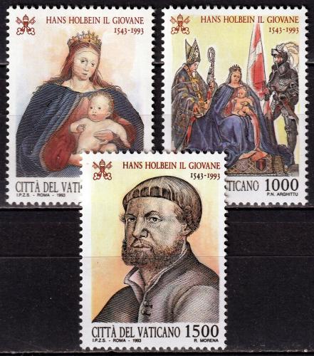 Potovn znmky Vatikn 1993 Umn, Hans Holbein Mi# 1104-06 Kat 5 - zvtit obrzek