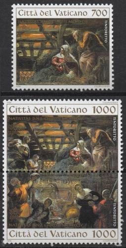 Poštovní známky Vatikán 1994 Vánoce, narození Krista Mi# 1133-35 Kat 6€