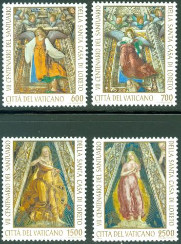Poštovní známky Vatikán 1995 Fresky, Luca Signorelli Mi# 1136-39 Kat 7€