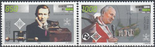 Poštovní známky Vatikán 1995 Rádio, 100. výroèí Mi# 1143-44
