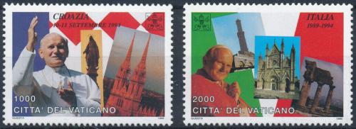 Poštovní známky Vatikán 1995 Cesty papeže Jana Pavla II. Mi# 1161-62 Kat 5€