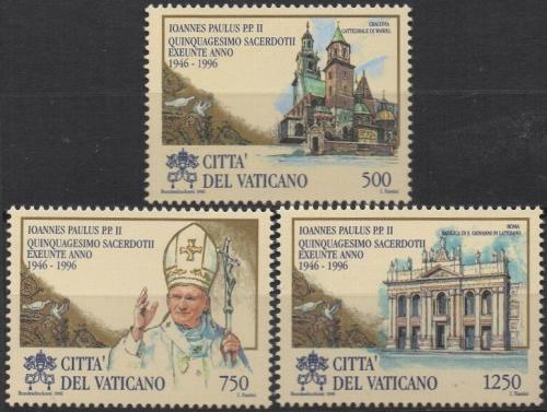 Potovn znmky Vatikn 1996 Pape Jan Pavel II. Mi# 1181-83 Kat 5.50