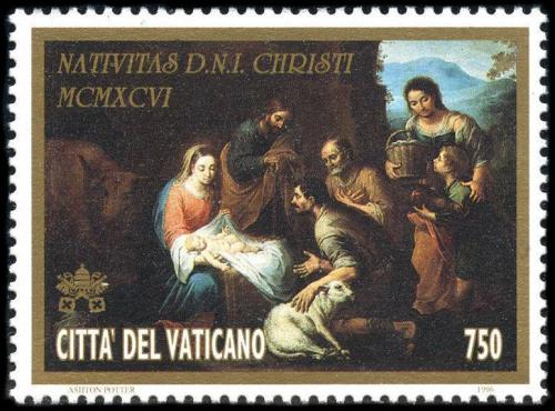 Poštovní známka Vatikán 1996 Vánoce, umìní, Bartolomé Esteban Murillo Mi# 1196
