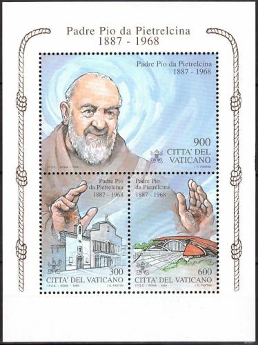 Poštovní známky Vatikán 1999 Páter Pio da Pietrelcina Mi# Block 19