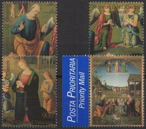 Poštovní známky Vatikán 1999 Vánoce, umìní, Lo Spagna Mi# 1319-22 Kat 5€
