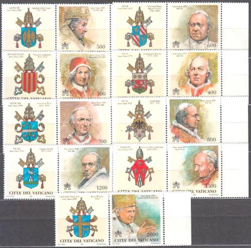 Poštovní známky Vatikán 2000 Papeži a erby Mi# 1327-35 Kat 20€