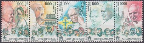 Poštovní známky Vatikán 2000 Cesty papeže Jana Pavla II. Mi# 1353-57 Kat 9€