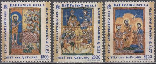 Poštovní známky Vatikán 2001 Christianizace Arménie, 1700. výroèí Mi# 1366-68