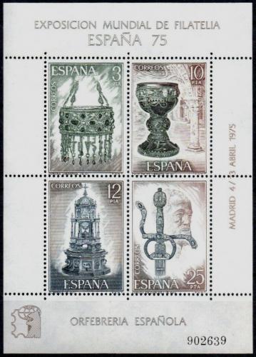 Poštovní známky Španìlsko 1975 Výstava ESPANA Mi# Block 20 Kat 8€