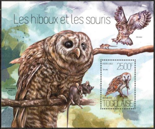 Poštovní známka Togo 2013 Sovy a myši Mi# Block 906 Kat 10€