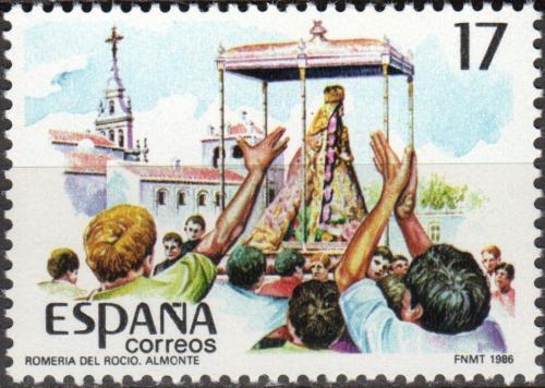 Poštovní známka Španìlsko 1986 Mariánská pou� v Almonte Mi# 2728