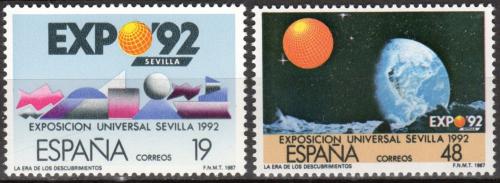 Potovn znmky panlsko 1987 Svtov vstava EXPO 92, Sevilla Mi# 2758-59