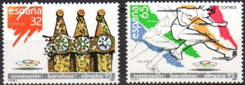 Poštovní známky Španìlsko 1987 Nominace Barcelony pro Olympijské hry Mi# 2789-90