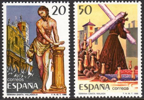 Poštovní známky Španìlsko 1988 Svatý týden ve Valladolidu a Málaze Mi# 2814-15