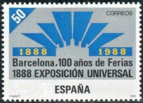 Potovn znmka panlsko 1988 Prvn svtov vstava v Barcelon, 100. vro Mi# 2831