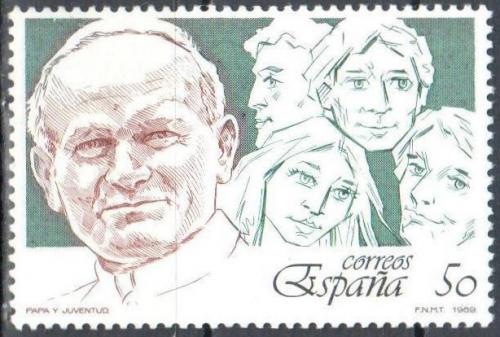 Poštovní známka Španìlsko 1989 Papež Jan Pavel II. Mi# 2901