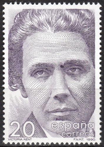 Poštovní známka Španìlsko 1990 Victoria Kent, politièka Mi# 2928
