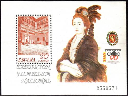 Poštovní známka Španìlsko 1990 Výstava EXFILNA ’90 Zaragoza Mi# Block 36