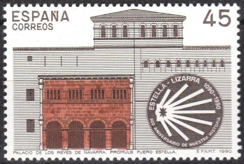 Poštovní známka Španìlsko 1990 Královský palác, Navarra Mi# 2949