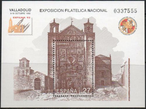 Potovn znmka panlsko 1992 Kostel San Pablo, Valladolid Mi# Block 51
