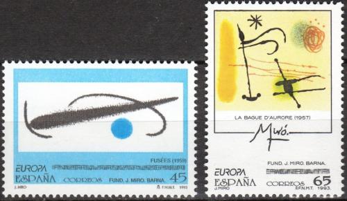 Poštovní známky Španìlsko 1993 Evropa CEPT, moderní umìní Mi# 3109-10