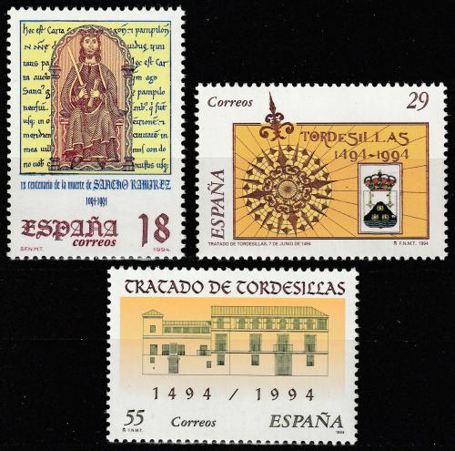 Poštovní známky Španìlsko 1994 Historické události Mi# 3167-69