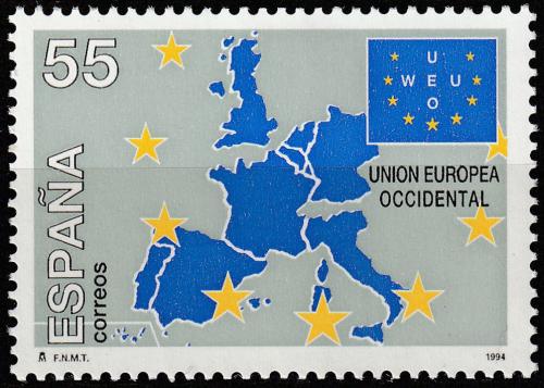 Poštovní známka Španìlsko 1994 Západoevropská unie, 40. výroèí Mi# 3181