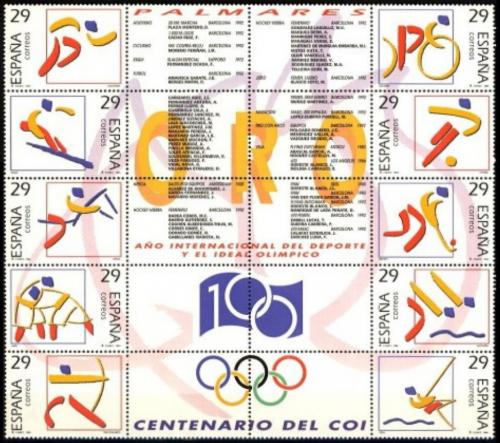 Potovn znmky panlsko 1994 Olympijsk hry Mi# 3182-91