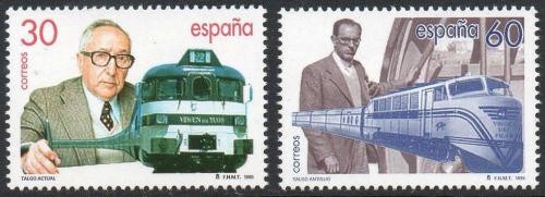 Poštovní známky Španìlsko 1995 Rychlovlak Talgo Mi# 3205-06