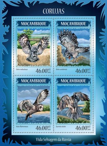 Poštovní známky Mosambik 2014 Sovy Mi# 7295-98 Kat 11€