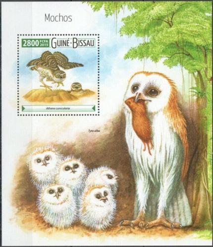 Poštovní známky Guinea-Bissau 2015 Sovy Mi# Block 1401 Kat 11€