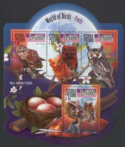 Poštovní známky Sierra Leone 2015 Sovy Mi# 6576-79 Kat 11€