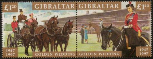 Poštovní známky Gibraltar 1997 Královna Alžbìta II. Mi# 801-02 Kat 12€