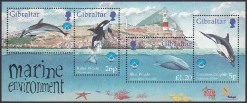 Poštovní známky Gibraltar 1998 Moøská fauna Mi# Block 34 Kat 6.50€