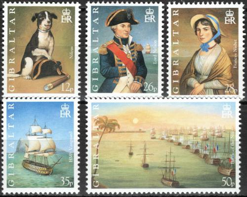 Poštovní známky Gibraltar 1998 Bitva u Abúkíru, 200. výroèí Mi# 838-42 Kat 5.50€