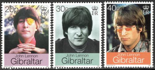 Poštovní známky Gibraltar 1999 John Lennon a Yoko Ono Mi# 875-77 Kat 4.50€