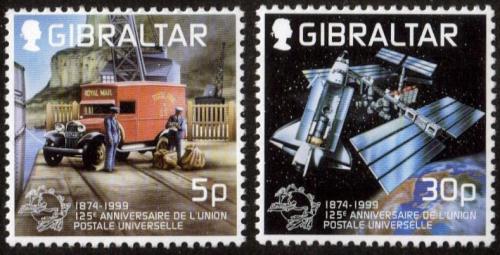 Poštovní známky Gibraltar 1999 UPU, 125. výroèí Mi# 886-87