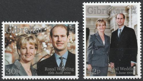 Poštovní známky Gibraltar 1999 Princ Edward a Sophie Rhys-Jones Mi# 888-89