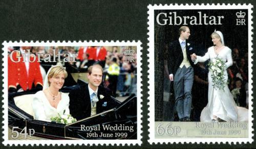 Poštovní známky Gibraltar 1999 Princ Edward a Sophie Rhys-Jones Mi# 893-94 Kat 4.50€