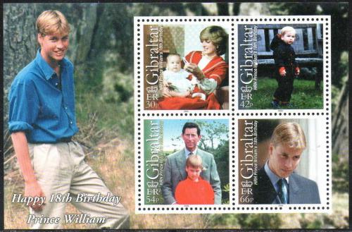 Poštovní známky Gibraltar 2000 Princ William Mi# Block 41 Kat 10€