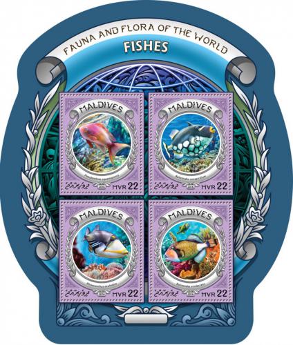 Poštovní známky Maledivy 2016 Ryby Mi# 6444-47 Kat 11€